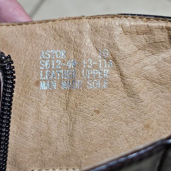 vintage whimsigoth cottagecore dark brown leather miz mooz astor boots - Picture 6 of 8